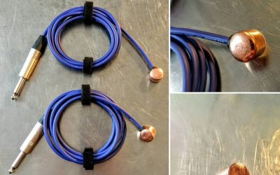 Beautiful pair of @leafcutterjohn handmade contact mics arrived today