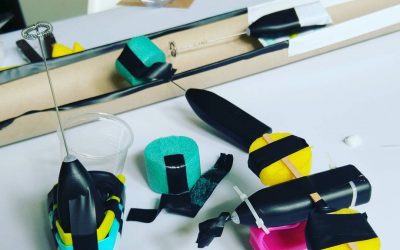 Prototyping more milk frother hacks for our buzzbot raceway workshops this weekend at Godiva